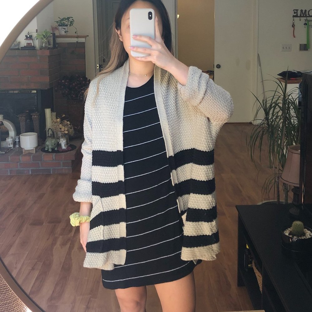 Urban Outfitters Striped Tan Cardigan